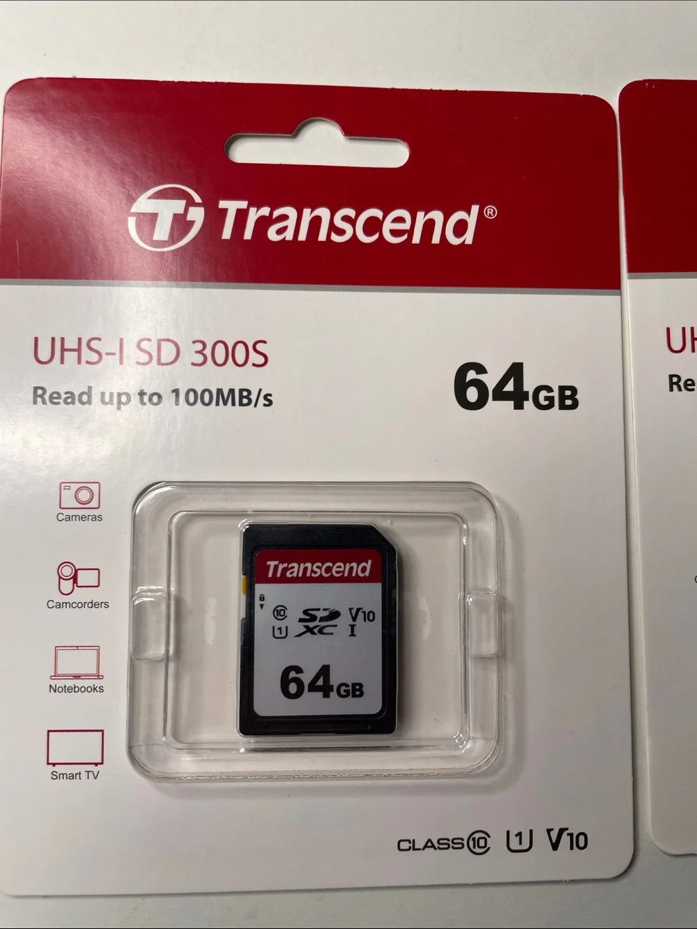 Transcend 64GB UHS-I SD 300 S Card - 100MB/s 64 GB NWT
